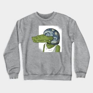 Croc in a helmet Crewneck Sweatshirt